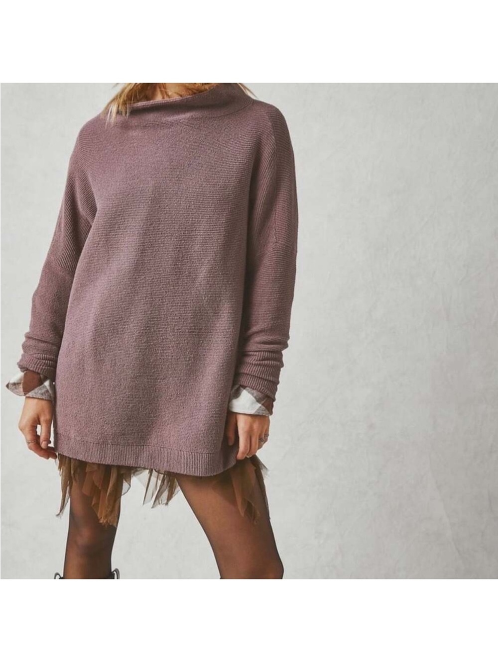 Free People! Ottoman Slouchy Tunic Sweater In Nutmeg NWT! - Picture 4 of 14